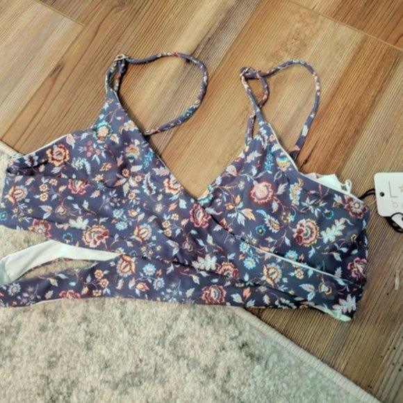 NWT L*Space Rocky Bikini Top in Liberty Mist Print - Picture 2 of 4